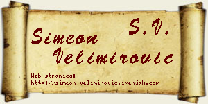 Simeon Velimirović vizit kartica
